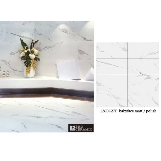 Polish Super White Marble Ceramic Tiles - 60x120cm High-Quality Flooring