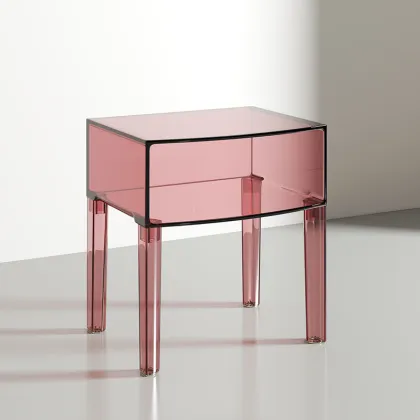 Transparent Combination Bathroom Storage Cabinet - PC Transparent Bedside Table