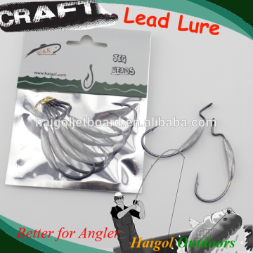 High-carbon worm hook for weightless rig fishing-- bass fishing hook
