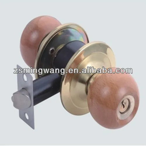 appartment wooden cylindrical knob lock