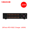 Chargeur 400w de 20pd 4pd + 16qc 400W