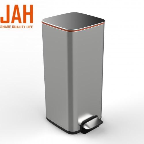 JAH Stainless Steel Foot Step Pedal Trash Can