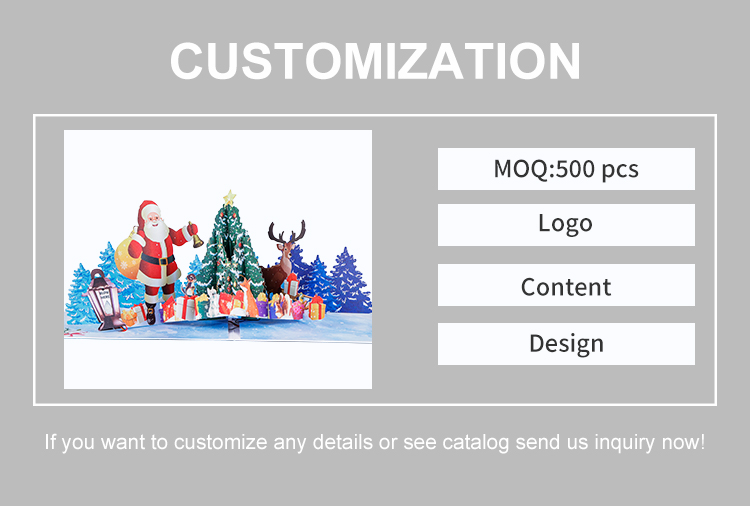 3D Christmas Scene Greeting Card