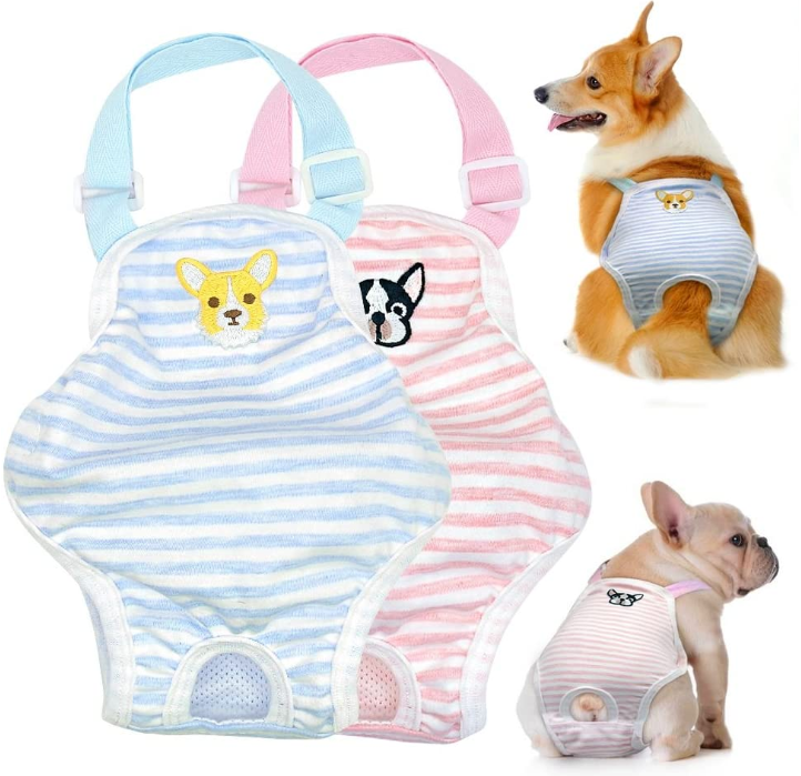 Small Dog Cute Summer Cotton Stripe Sanitary Pantie