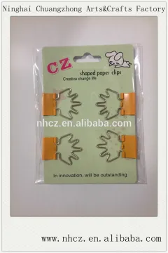 Orange Hand Shaped Pink Binder Clips