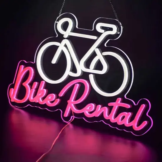 New one-piece casting molding decorative neon lights home creative backplane neon lights bicycle letter modeling lights