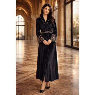 کمربند منجوق دوزی مخمل دوزی باز Abaya Elegant