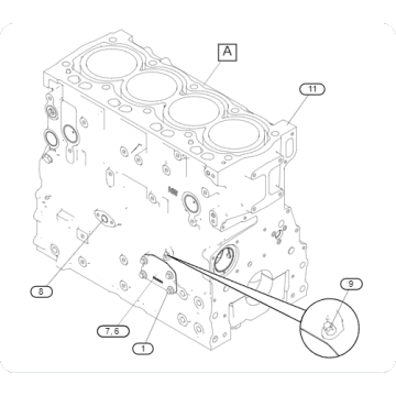 Asphalt paver AP-300 cylinder block assembly 3622190/362-2190
