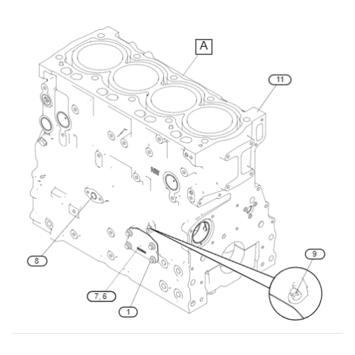 Asphalt paver AP-300 cylinder block assembly 3622190/362-2190
