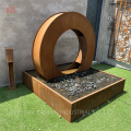 Square Corten steel water fountain water table