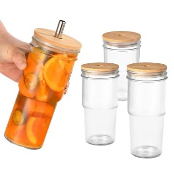 Glass Mason Jar Tumbler boleh diminum semula cawan boba