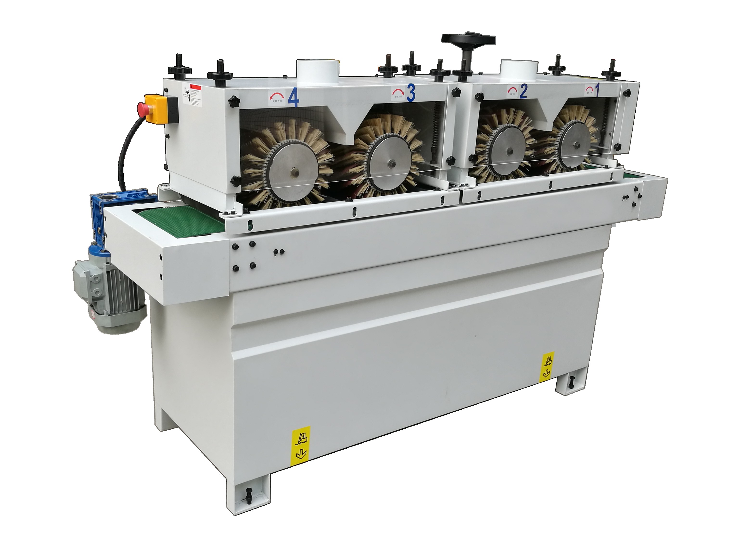 Narrow-material brush sanding machine