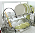 Double-layered dish drain rack