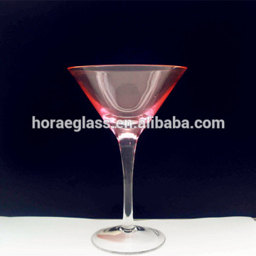 High quality red color cocktail glass champagne glass for home drinking