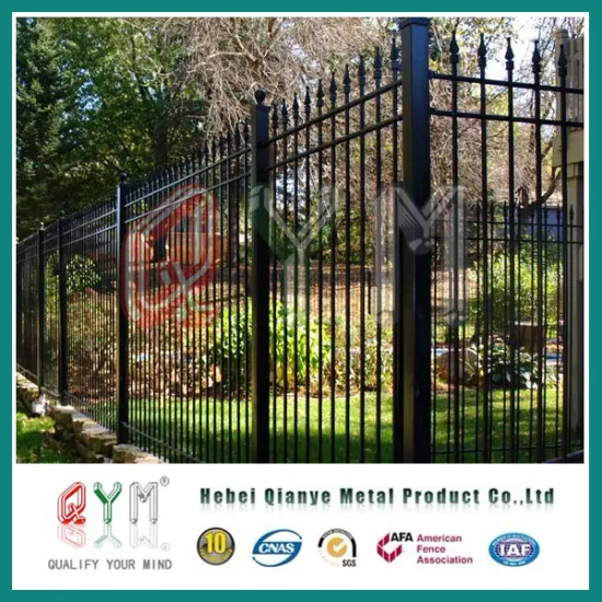 Galvanized & PVC Coated Welded Decorative Picket Fence/Metal Picket Fence