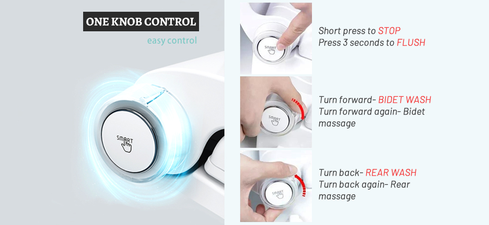 smart toilet knob function