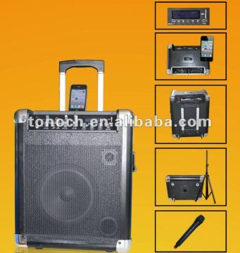 high-output powered wireless portable 2-way speaker system