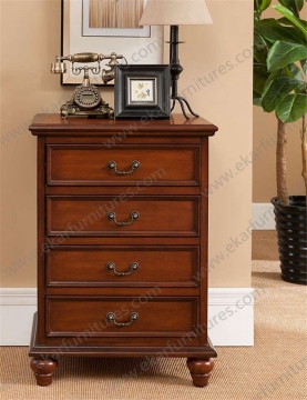 Wood Color Living Room Drawer Chest 4 Drawers