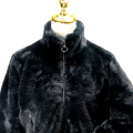Куртка из холодного черного меха с холодным