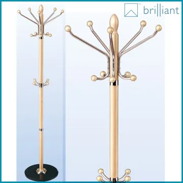 Y-2251 Gold wooden coat hanger stand