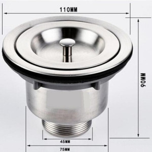 круглый кухонный сливной патрубок Фильтр для слива раковины