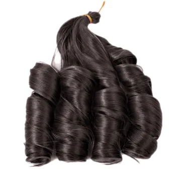 Wholesale Loose Body Wave Spiral Curl Crochet Braids Hair 24 Inches 150g Synthetic French Wave Curl Braiding Hair Extensions