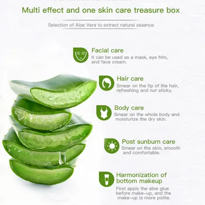 Organic Herbal Aloe Vera Gel - 99% Pure Moisturizing Skin Care