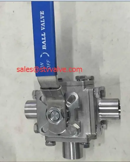 Three-Way Sanitary Butt Weld Ball Valve