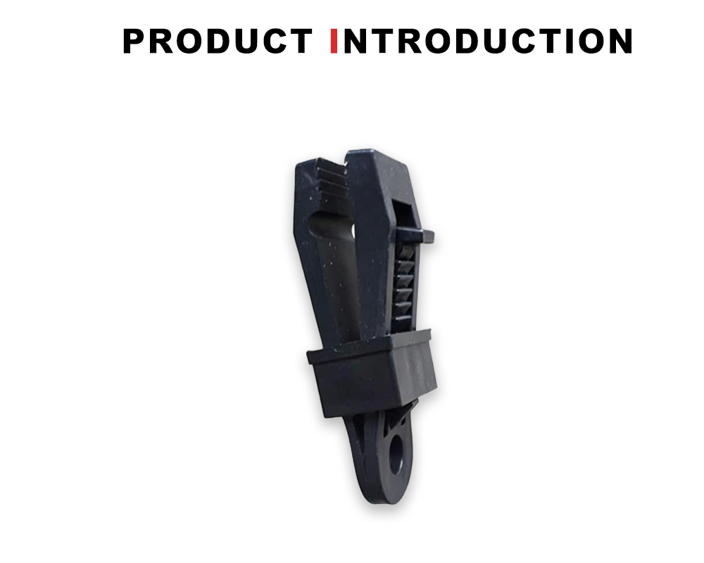 Black Plastic Webbing Strap Clip x