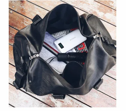 Fashionable pu sports fitness travel bag