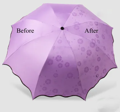3-Fold Vinyl Wet-Activated Color Changing Magic Umbrella