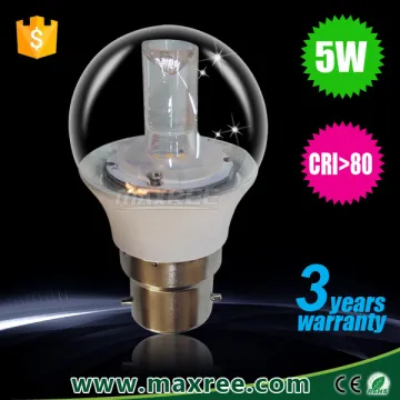 Hot selling clear cover 5w led bulb e27 e14 b22 b14,g45 led bulb 5w