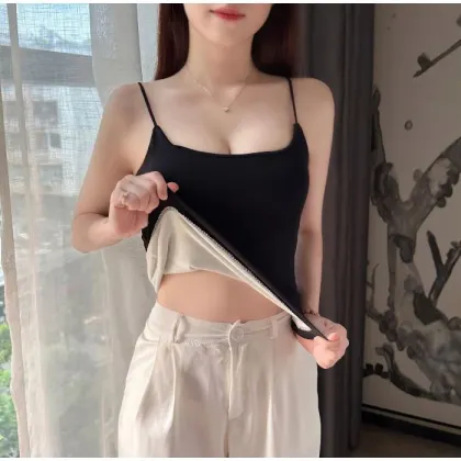 Warm Tank Top with Chest Pads - One Piece Scarless Belly Protection