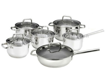 Unique design Glass cover Stainless steel casserole/stainless cookware