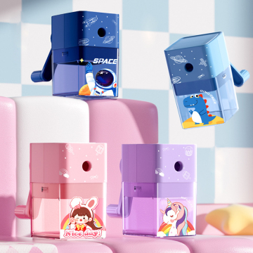 Cute Portable Single Hole Kids Manual Desktop Pencil Sharpener