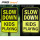 12*18 Engineer grades reflective aluminum slow down sign