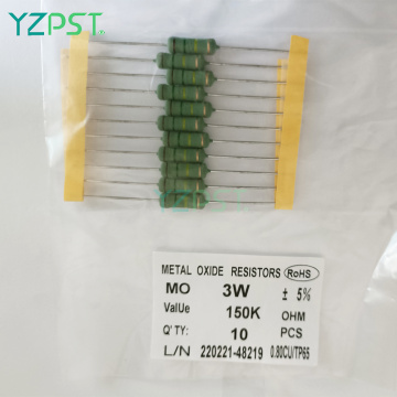 Nominal resistance value 150K 3W resistor