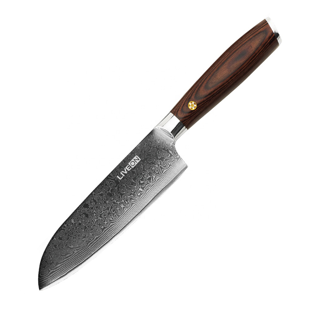 Couteau de chef japonais 7 po Damas
