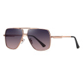 Metal Sunglasses For Woman Polygonal Fashion Men's Metal Sunglasses Factory