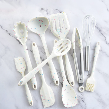 YIGO 10 PCS Wave Point Heat Resistant Kitchen Utensil Set
