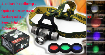 Red Green Blue Beam CREE LED Head Lamp