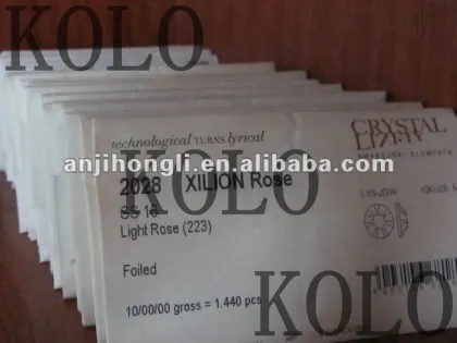 machine cut flat back hot fix rhinestone