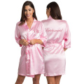 Mujeres Logotipo de Luxurious Faux Silk Robe personalizado