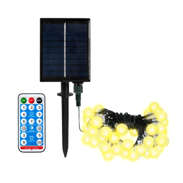 IP44 Waterproof Outdoor Solar G40 3500K Adjustable String Light