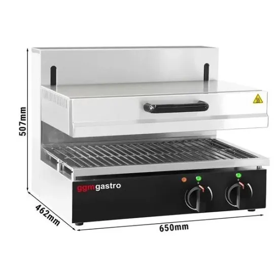 Pita Oven/ Salamander with Height-Adjustable Heating Element Baking Device Toaster