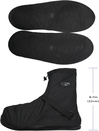 Collapsible Reusable Waterproof Rain Shoe Cover for Non-Slip Riding