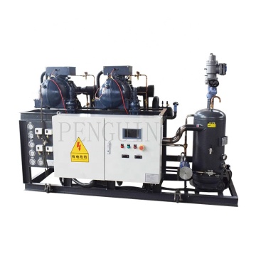 40HP Mesin CHILLER INDUSTRI: Peralatan kamar keren suhu tinggi dengan unit kondensor sekrup sekrup dua paralel