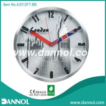 12\" Quartz Metal Wall Clock with  London Scenery