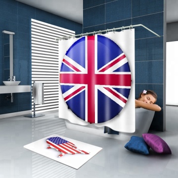 Football creative waterproof shower curtain 3d photo print