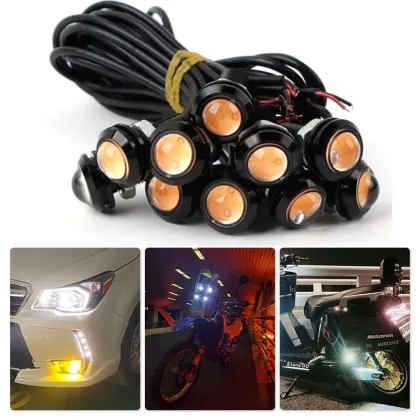 18MM Car Eagle Eye DRL LED Daytime Running Lights, 12V Backup & Reversing Parking Signal Lamps for Automobiles